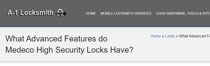 Read more about the article What Advanced Features do Medeco High Security Locks Have?